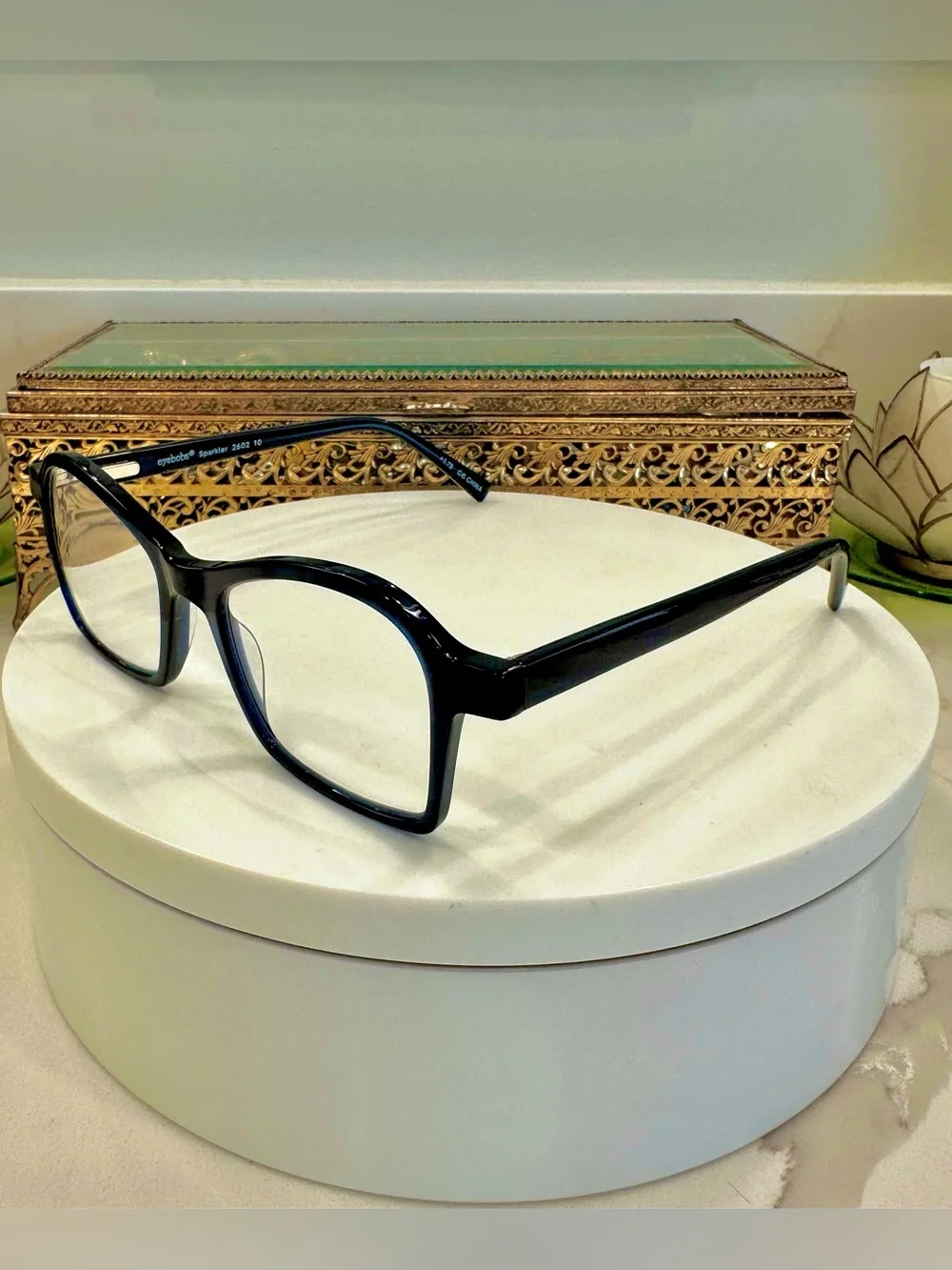 Eyebobs Sparkler Deep Blue Transparent Reading Glasses/Eyeglasses VGUC +1.75